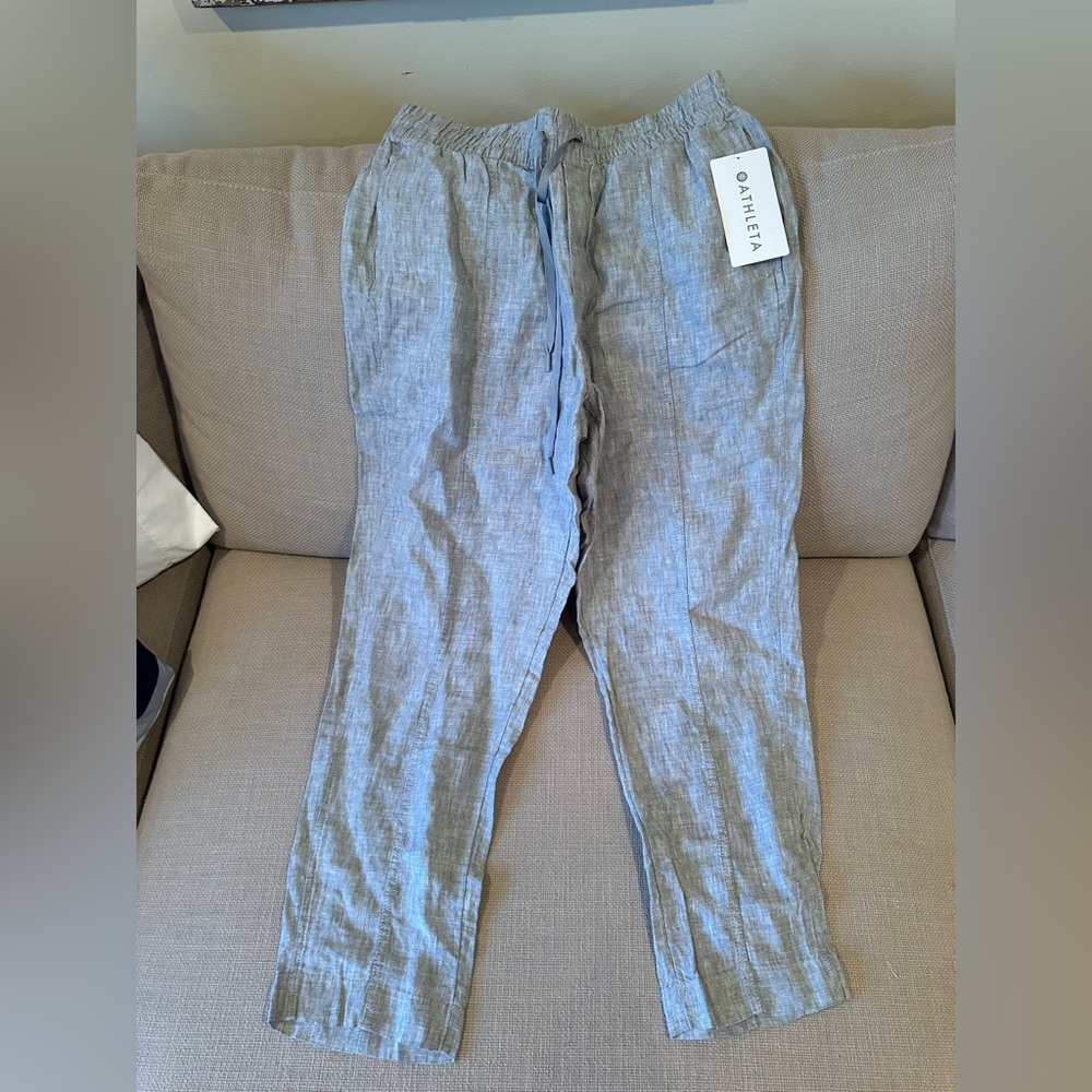 ATHLETA RETREAT LINEN ANKLE PANT